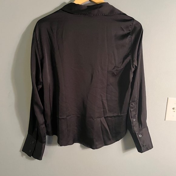 Abercrombie Satin Long Sleeve Button Up Shirt NWT Size S - Picture 4 of 4